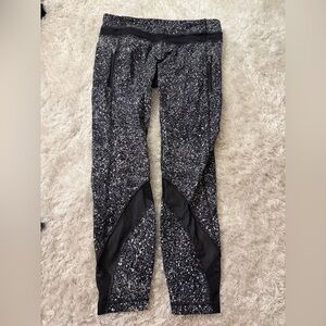 Lululemon Athletica Inspire Tight II leggings in the splatter white black print